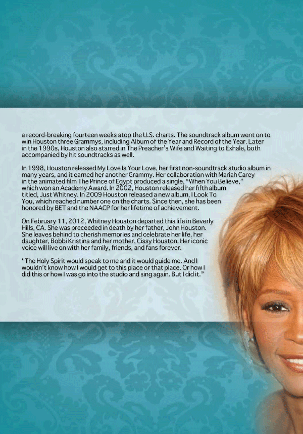 Whitney Houston's Tribute Program