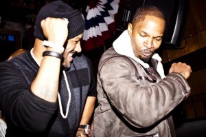 Big Tigger and Jamie Foxx performing on stage