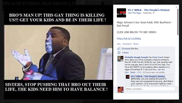 WBLK's Chris Reynolds Deleted Homophobic Rant and Responses on Facebook