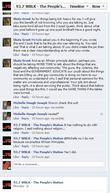 WBLK's Chris Reynolds Deleted Homophobic Rant and Responses on Facebook