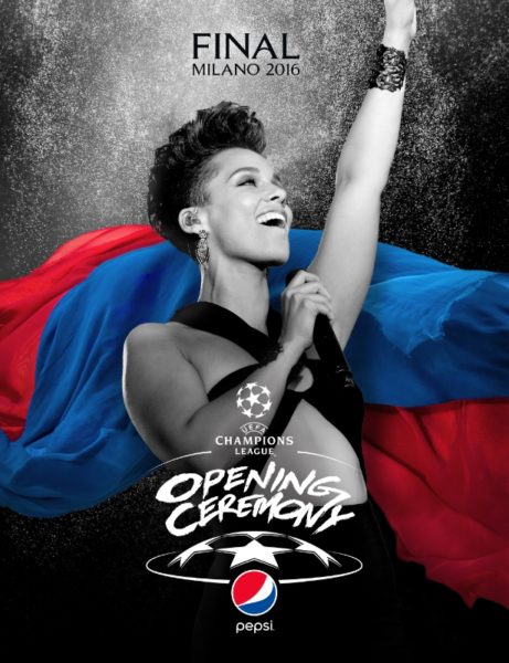 Alicia Keys to perform at the first-ever "UEFA Champions League Final Opening Ceremony presented by Pepsi" (PRNewsFoto/PepsiCo)